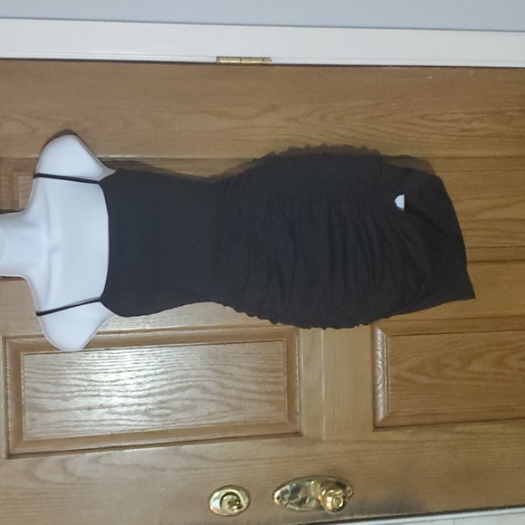 Susana Monaco Spaghetti Strap Gathered Asymmetric Mini Dress - Picture 2 of 5